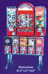 9 rack w/ sticker bulk vending machines